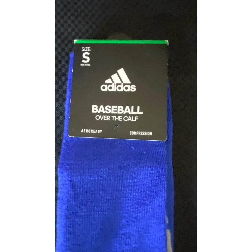 Adidas Baseball Over the Calf Socks Royal Blue Aeroready Compression Size S New